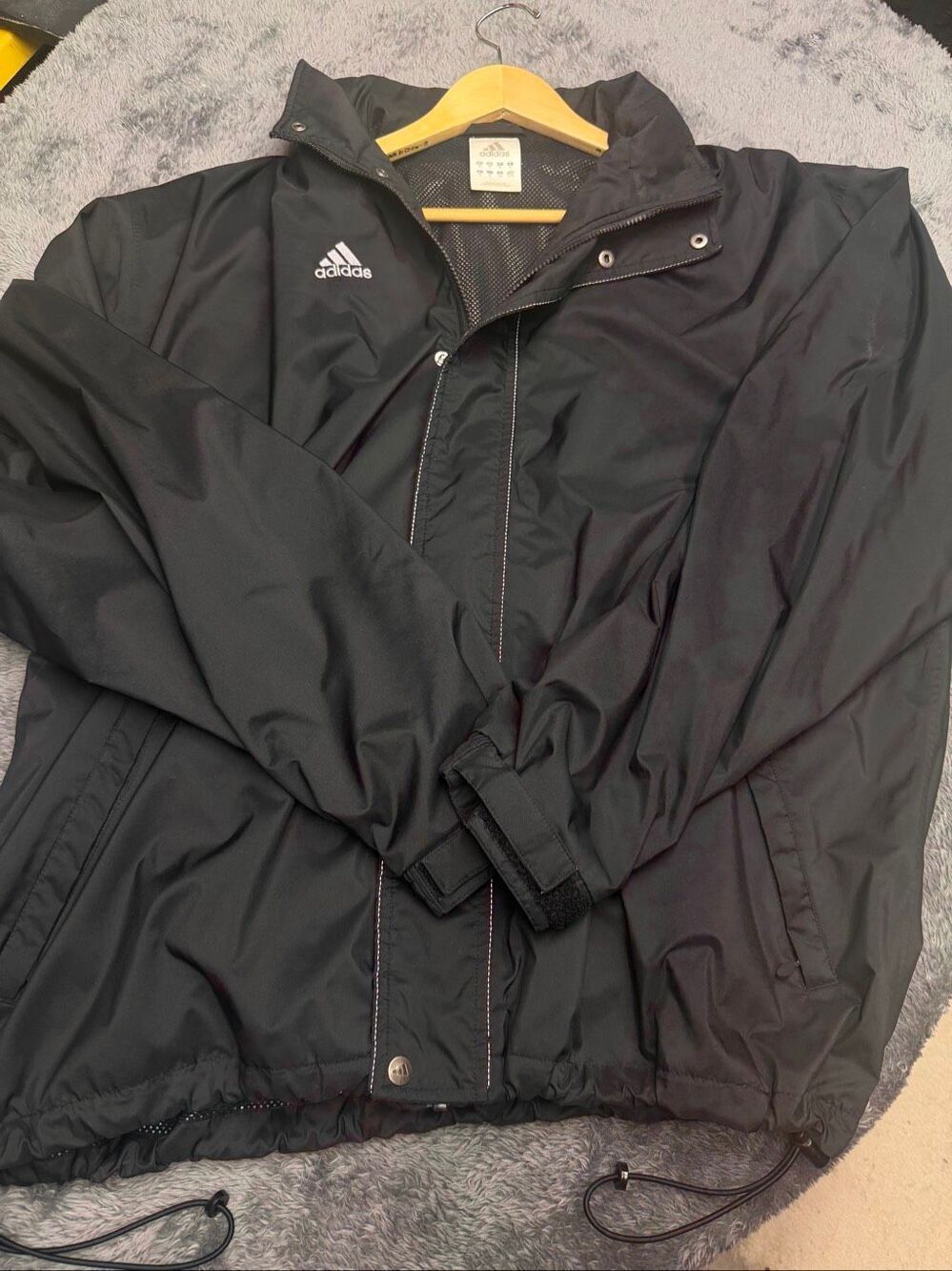 Adidas Windbreaker Jacket with Rollup Hood! Men’s XL